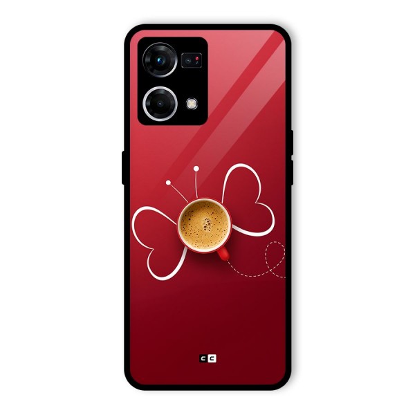 Flying Tea Glass Back Case for Oppo F21 Pro 4G