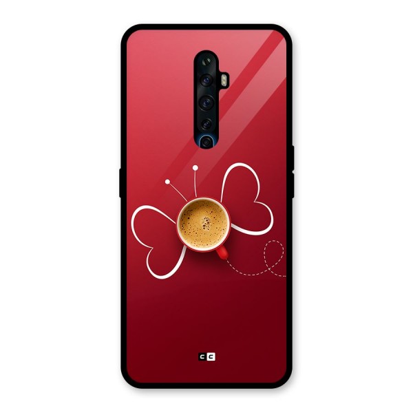 Flying Tea Glass Back Case for Oppo Reno2 F