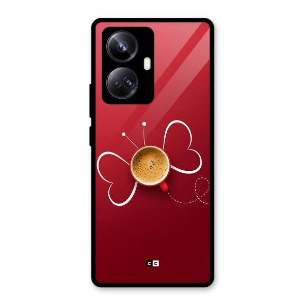 Flying Tea Glass Back Case for Realme 10 Pro Plus