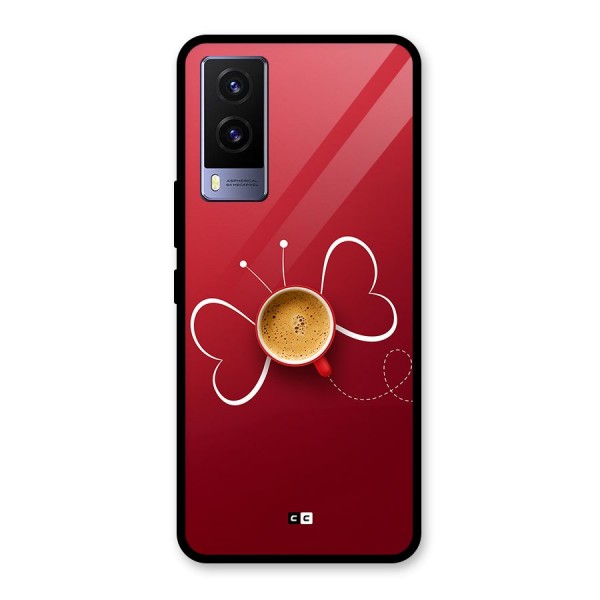Flying Tea Glass Back Case for Vivo V21e 5G