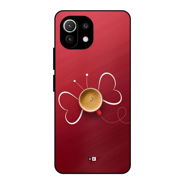 Flying Tea Metal Back Case for Mi 11 Lite