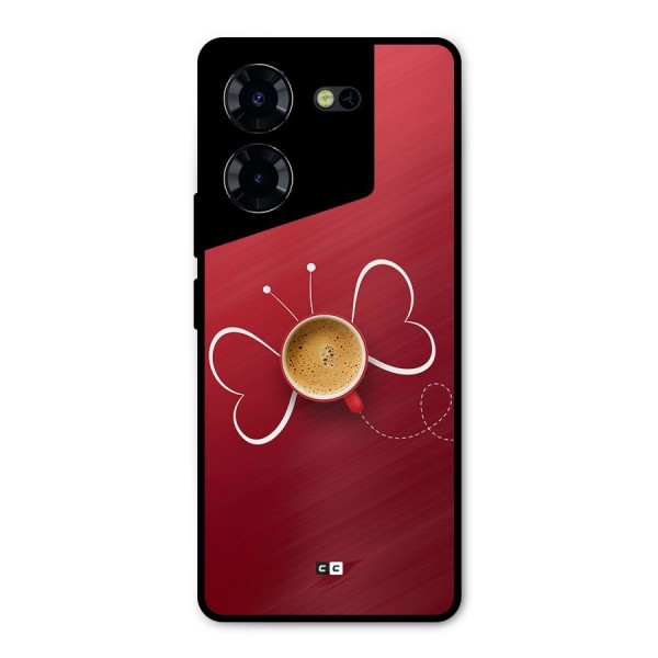 Flying Tea Metal Back Case for Tecno Pova 5 Pro 5G