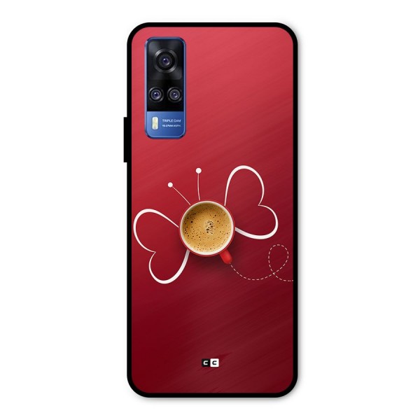 Flying Tea Metal Back Case for Vivo Y51A