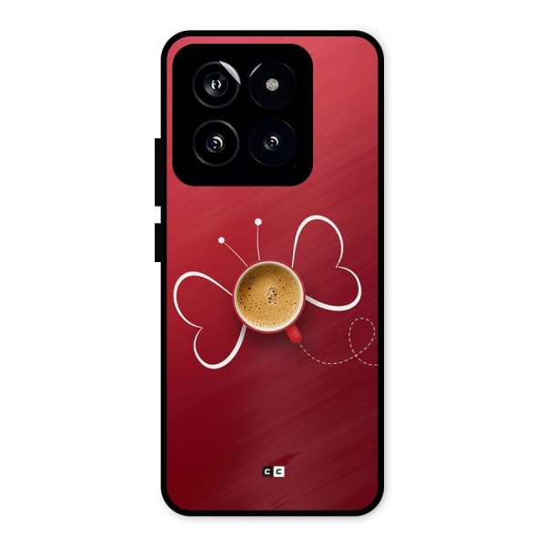 Flying Tea Metal Back Case for Xiaomi 14