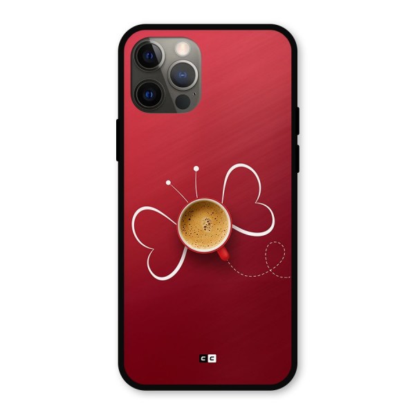 Flying Tea Metal Back Case for iPhone 12 Pro