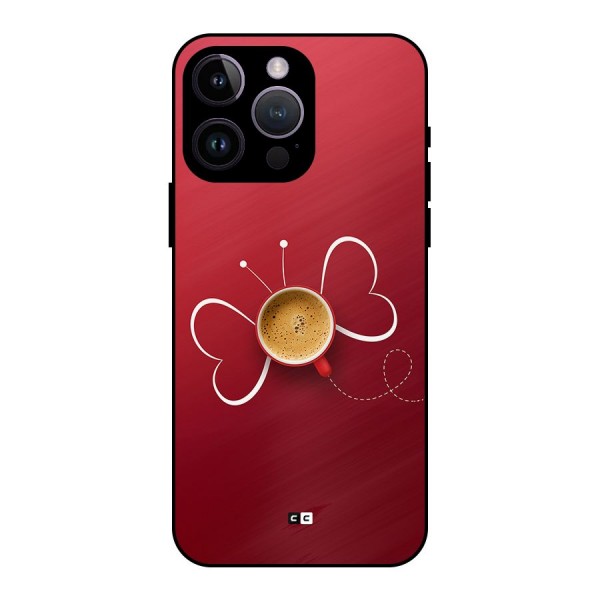 Flying Tea Metal Back Case for iPhone 14 Pro Max
