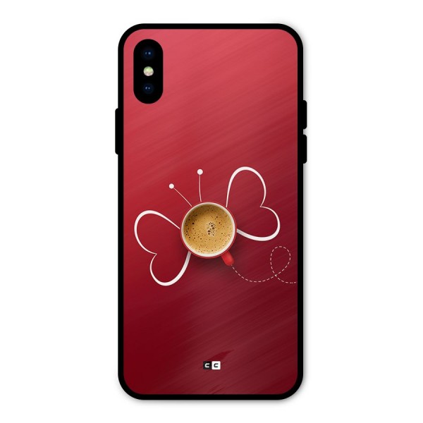 Flying Tea Metal Back Case for iPhone X