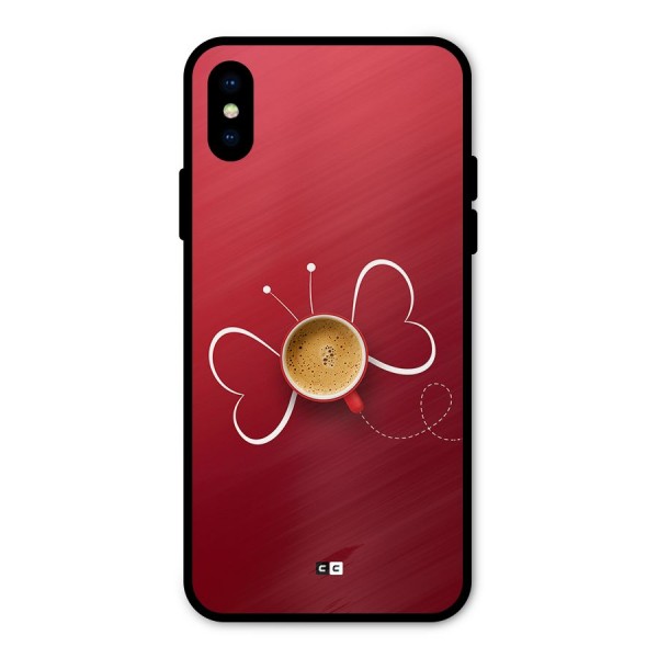 Flying Tea Metal Back Case for iPhone XS