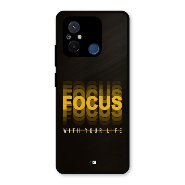 Focus Life Metal Back Case for Redmi 12C