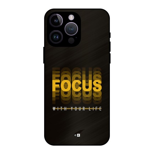 Focus Life Metal Back Case for iPhone 14 Pro Max