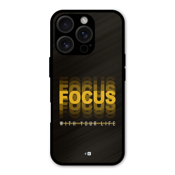 Focus Life Metal Back Case for iPhone 16 Pro
