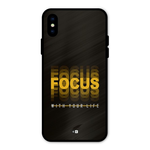 Focus Life Metal Back Case for iPhone X