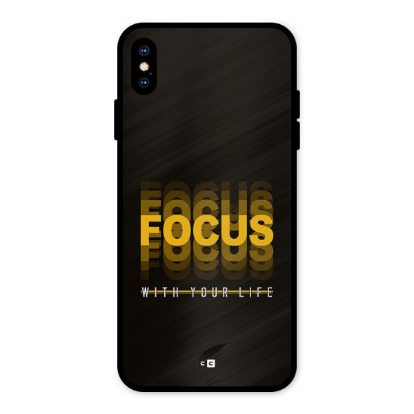Focus Life Metal Back Case for iPhone XS Max