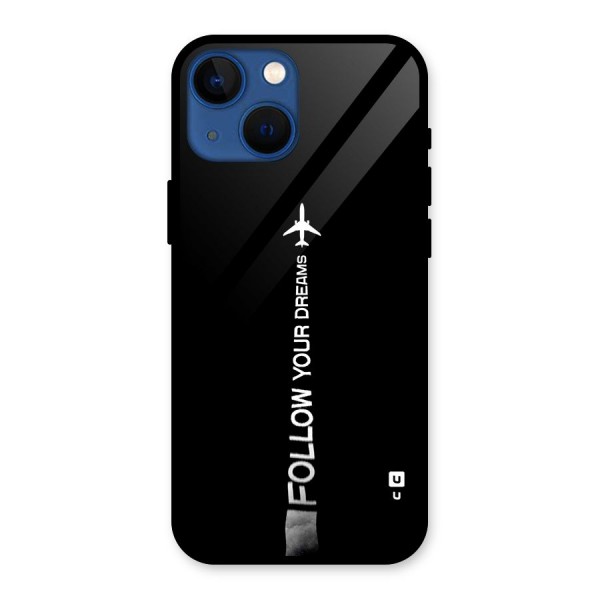 Follow Your Dream Glass Back Case for iPhone 13 Mini