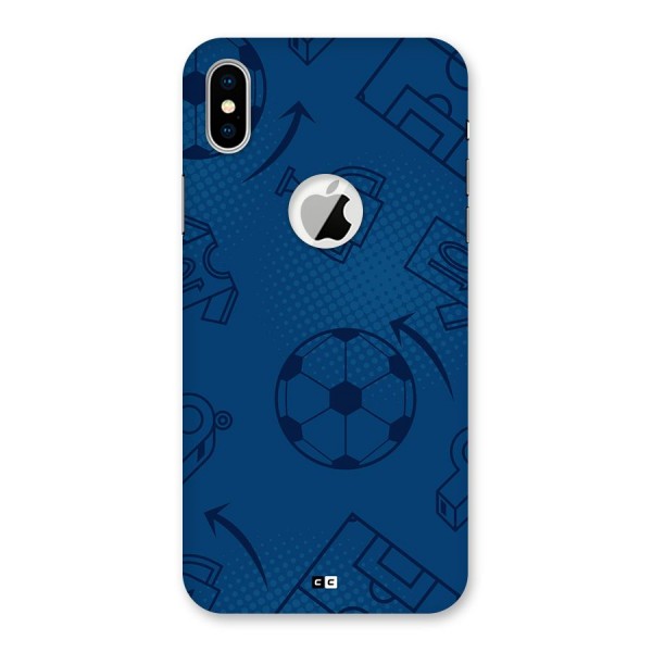 Football Texture Back Case for iPhone X Logo Cut