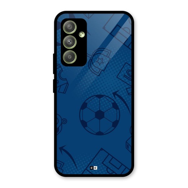 Football Texture Glass Back Case for Galaxy A54