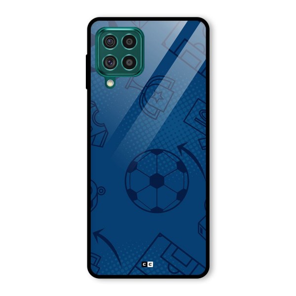 Football Texture Glass Back Case for Galaxy F62
