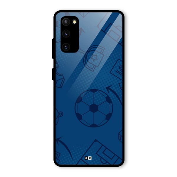 Football Texture Glass Back Case for Galaxy S20 FE 5G