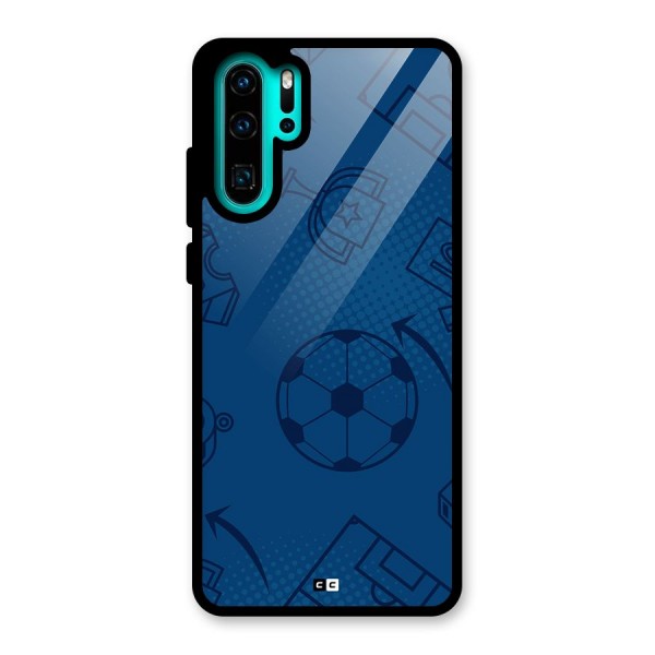 Football Texture Glass Back Case for Huawei P30 Pro