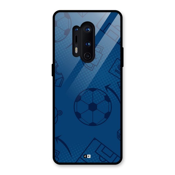 Football Texture Glass Back Case for OnePlus 8 Pro