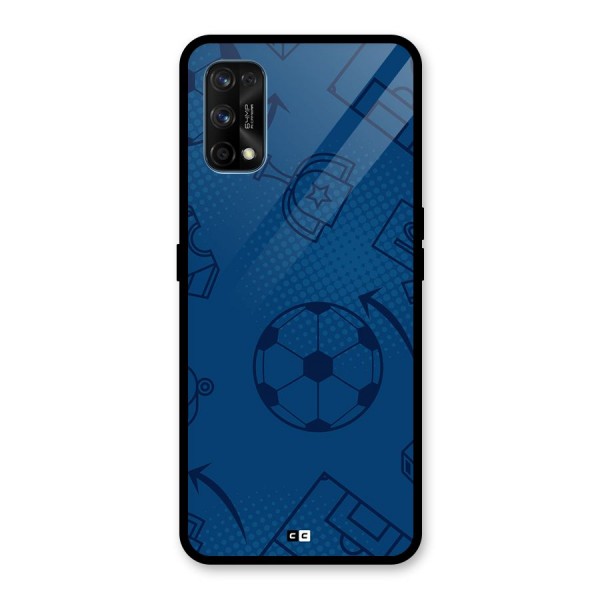 Football Texture Glass Back Case for Realme 7 Pro