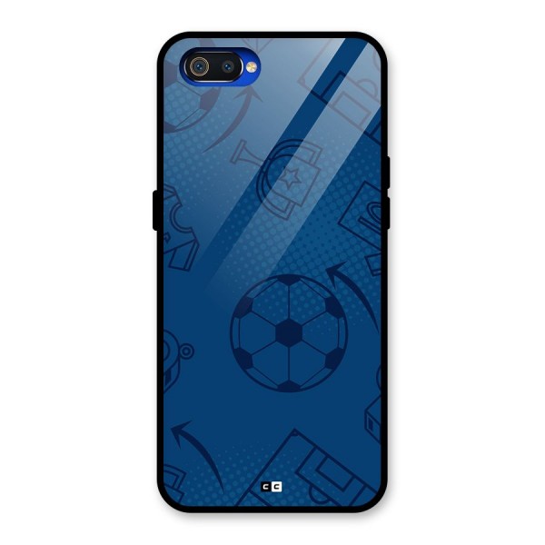 Football Texture Glass Back Case for Realme C2