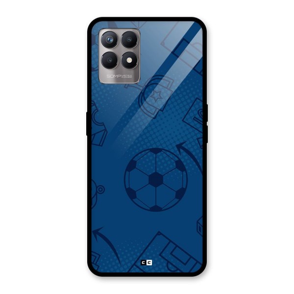 Football Texture Glass Back Case for Realme Narzo 50