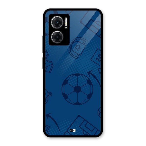 Football Texture Glass Back Case for Redmi 11 Prime 5G