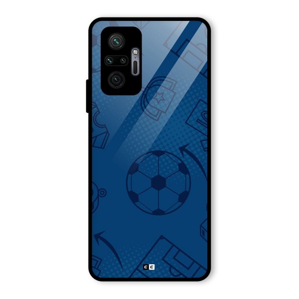 Football Texture Glass Back Case for Redmi Note 10 Pro Max