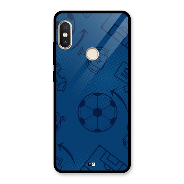 Football Texture Glass Back Case for Redmi Note 5 Pro