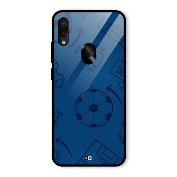 Football Texture Glass Back Case for Redmi Note 7S