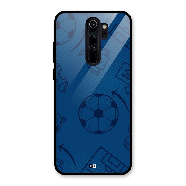 Football Texture Glass Back Case for Redmi Note 8 Pro