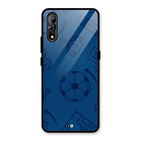 Football Texture Glass Back Case for Vivo S1