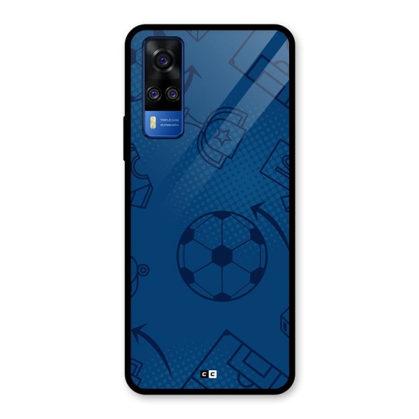 Football Texture Glass Back Case for Vivo Y51