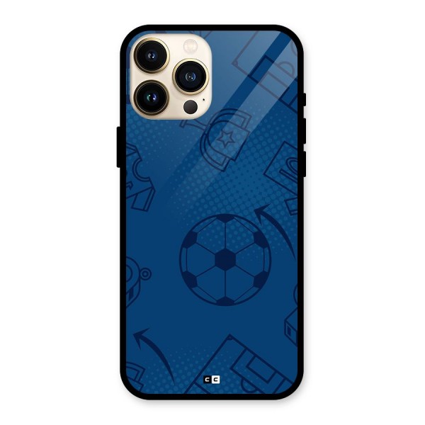 Football Texture Glass Back Case for iPhone 13 Pro Max
