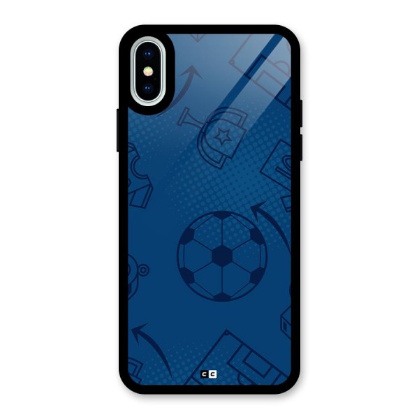 Football Texture Glass Back Case for iPhone X