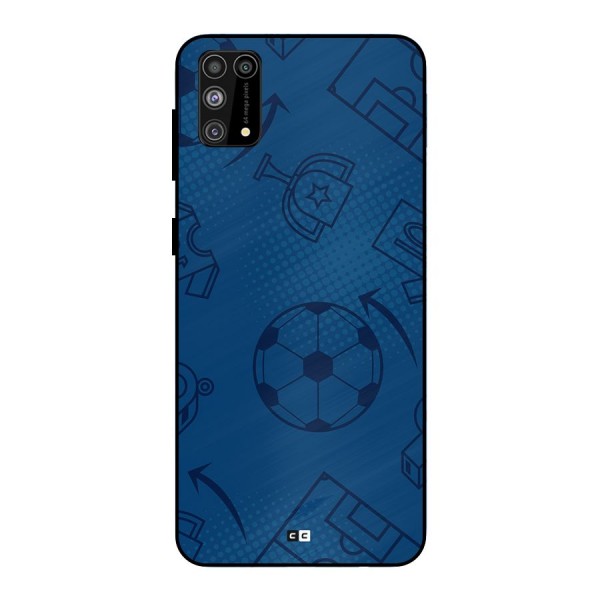 Football Texture Metal Back Case for Galaxy M31