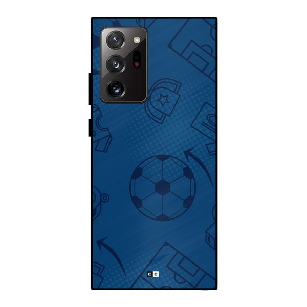 Football Texture Metal Back Case for Galaxy Note 20 Ultra