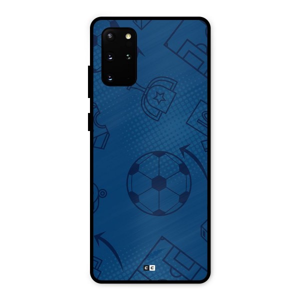 Football Texture Metal Back Case for Galaxy S20 Plus
