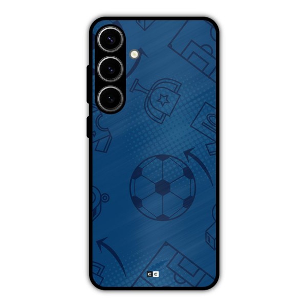 Football Texture Metal Back Case for Galaxy S24 Plus