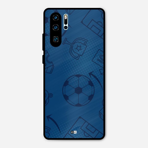 Football Texture Metal Back Case for Huawei P30 Pro