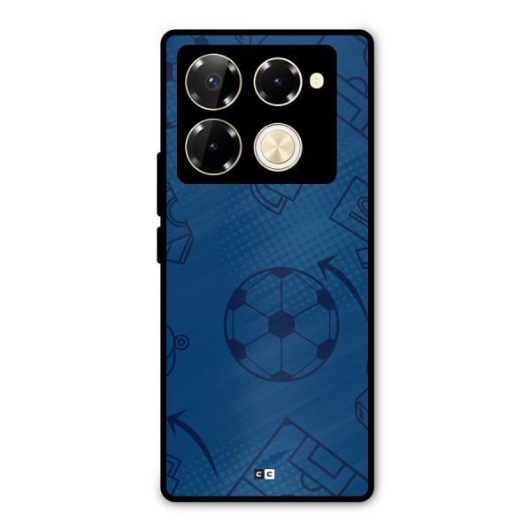 Football Texture Metal Back Case for Infinix Note 40 Pro Plus