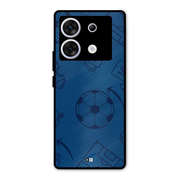 Football Texture Metal Back Case for Infinix Zero 30 5G
