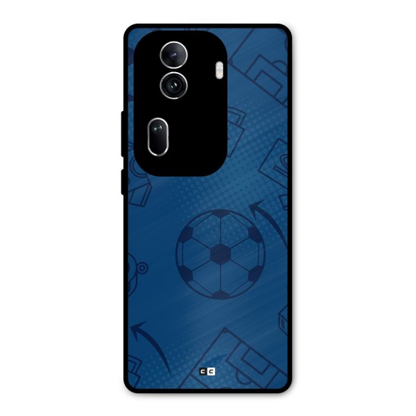 Football Texture Metal Back Case for Oppo Reno11 Pro 5G