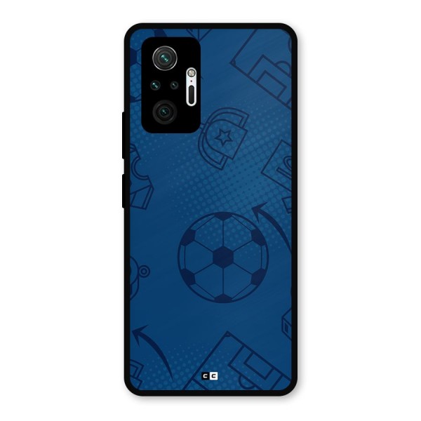 Football Texture Metal Back Case for Redmi Note 10 Pro
