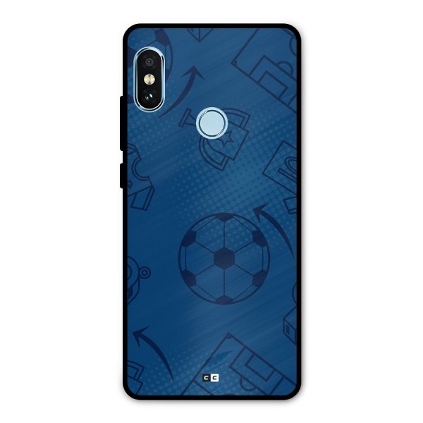 Football Texture Metal Back Case for Redmi Note 5 Pro