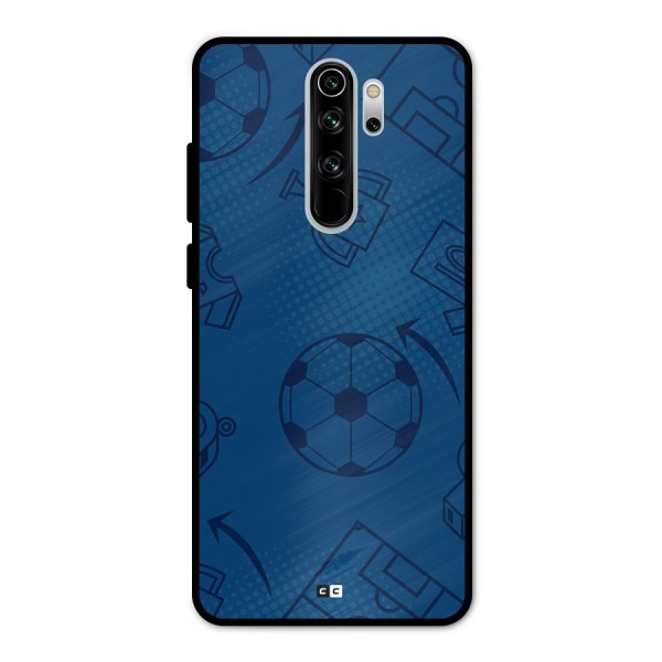 Football Texture Metal Back Case for Redmi Note 8 Pro