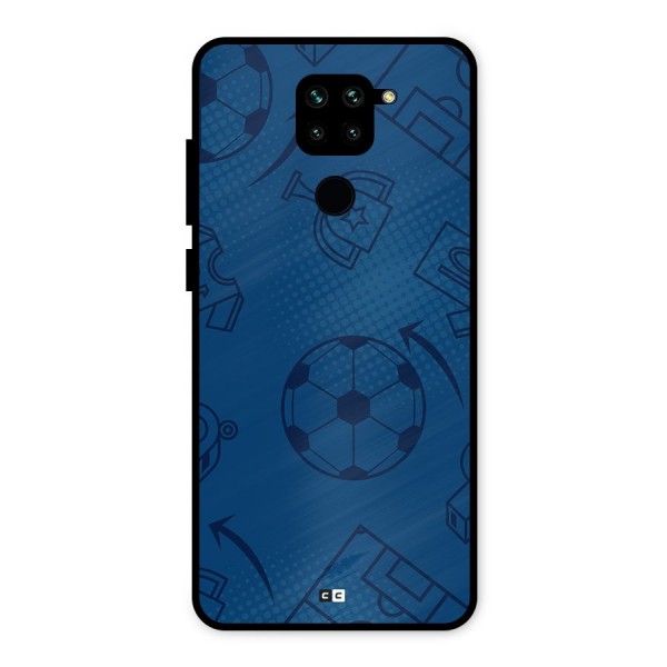 Football Texture Metal Back Case for Redmi Note 9