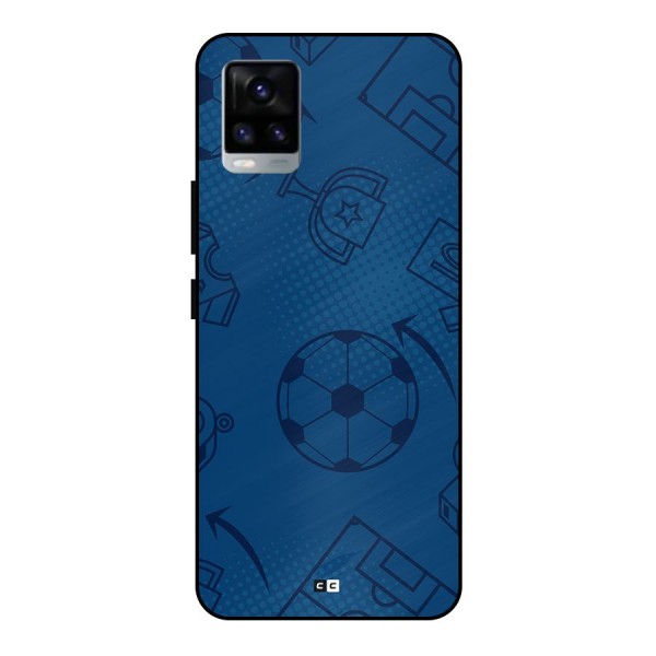Football Texture Metal Back Case for Vivo V20