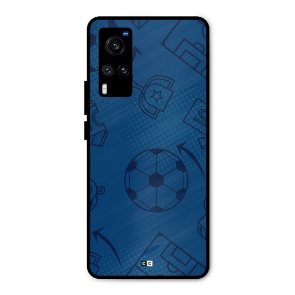 Football Texture Metal Back Case for Vivo X60